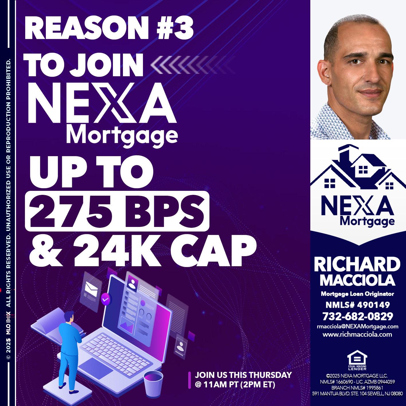 REASON 3 - Richard Macciola -Mortgage Loan Originator