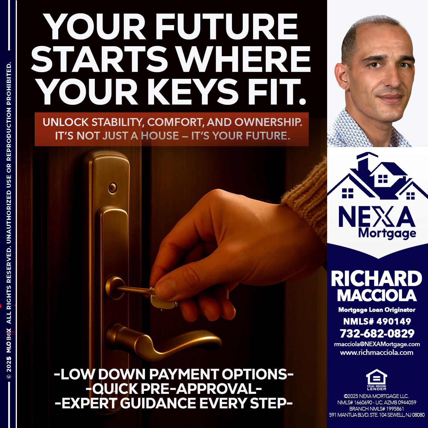 YOUR FUTURE - Richard Macciola -Mortgage Loan Originator