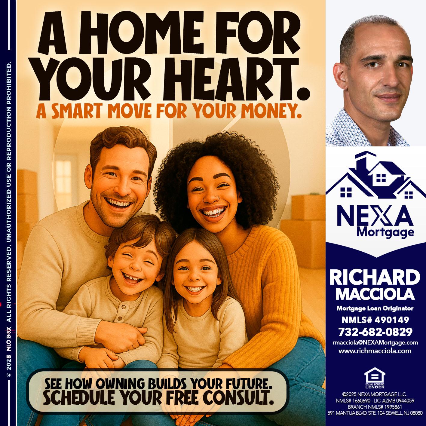 A HOME FOR - Richard Macciola -Mortgage Loan Originator