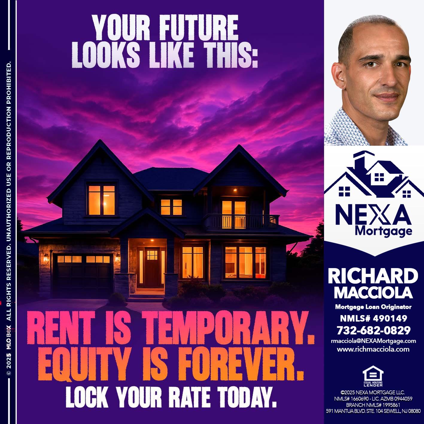 YOUR FUTURE - Richard Macciola -Mortgage Loan Originator