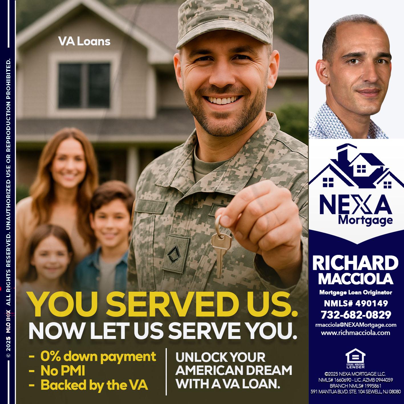 YOU DESERVED - Richard Macciola -Mortgage Loan Originator