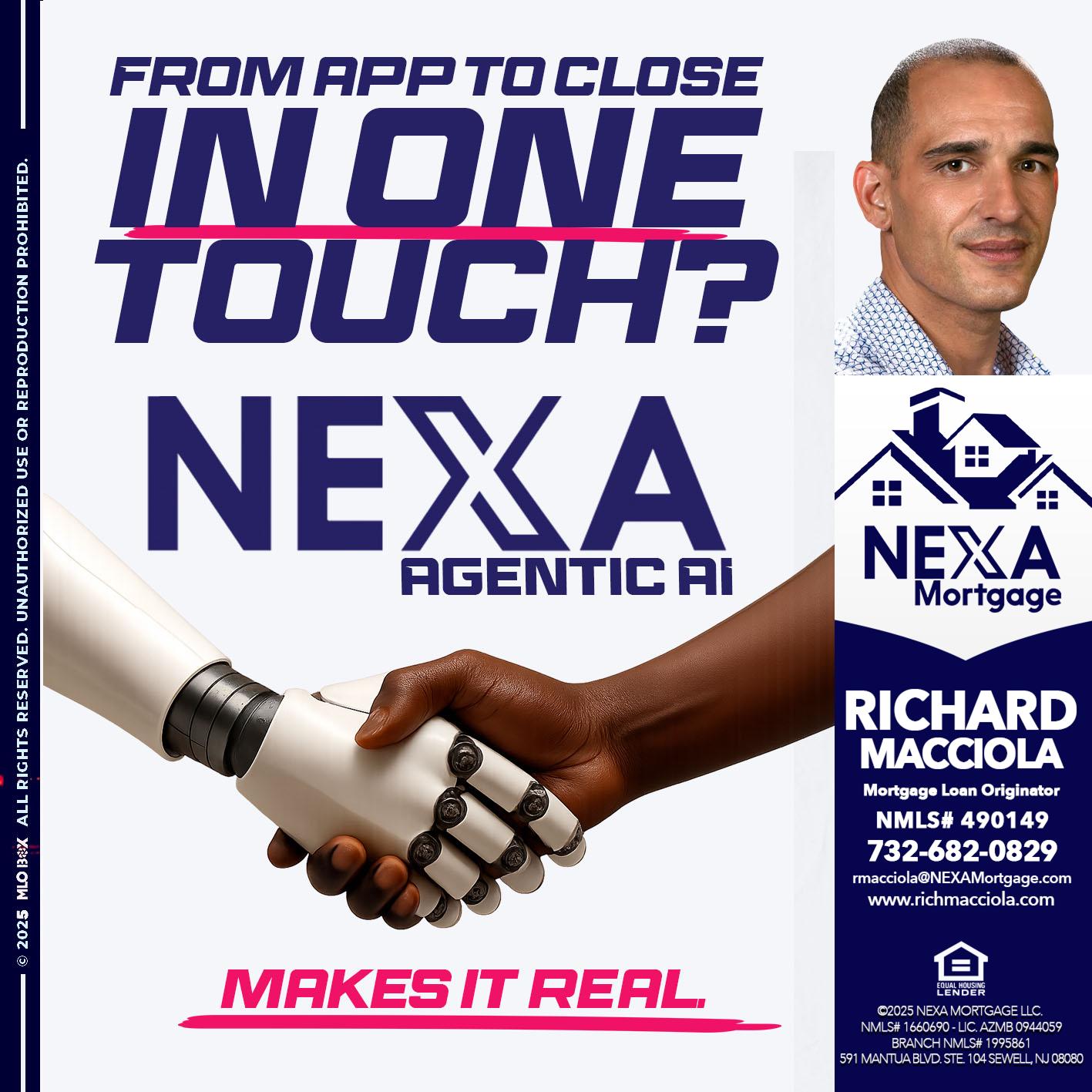 IN ONE TOUCH - Richard Macciola -Mortgage Loan Originator