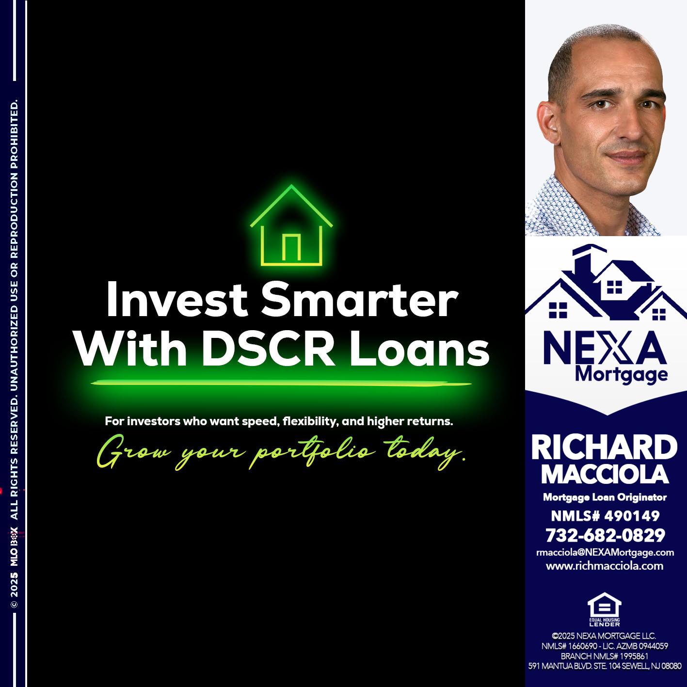 invest smarter - Richard Macciola -Mortgage Loan Originator