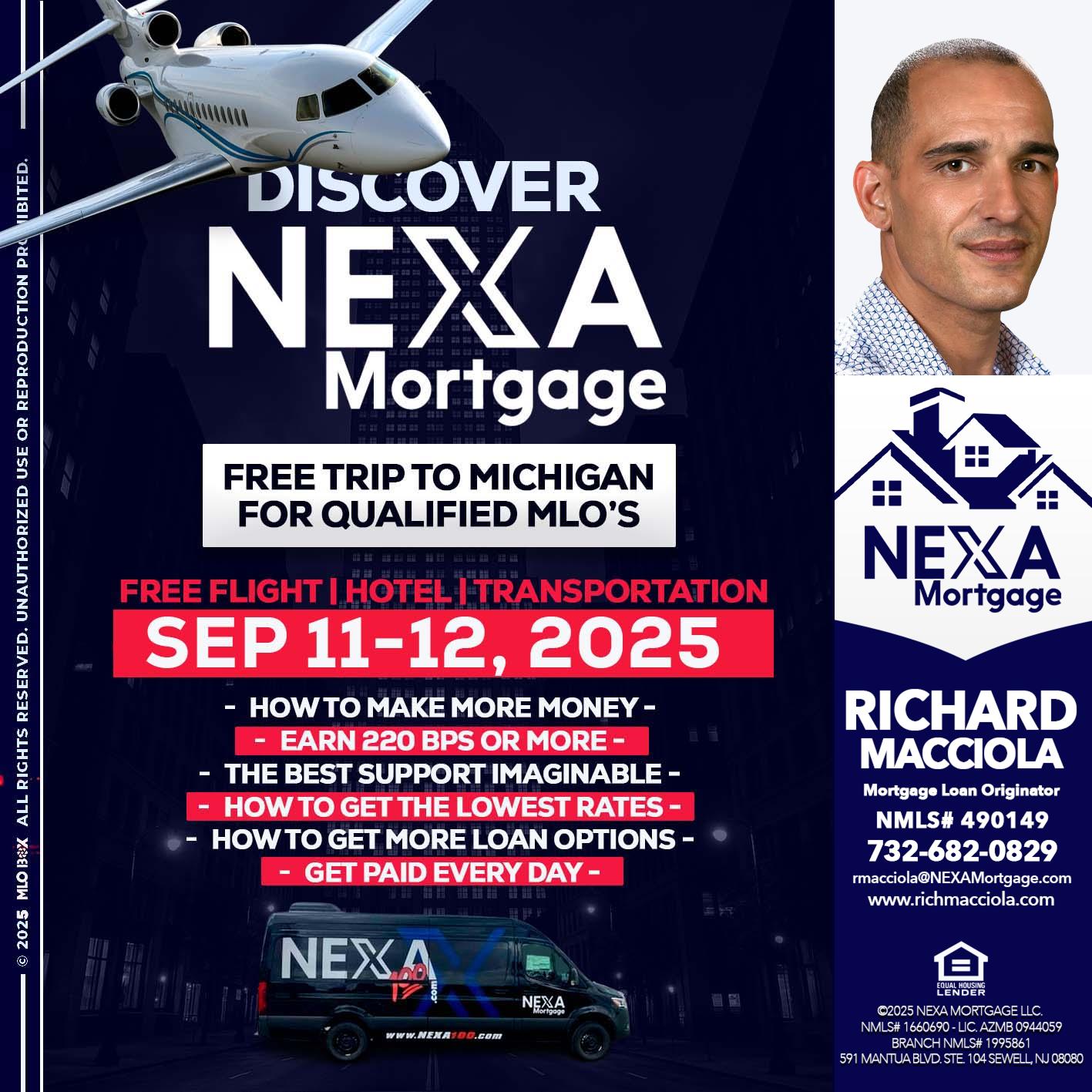 DISCOVER NEXA MORTGAGE - Richard Macciola -Mortgage Loan Originator