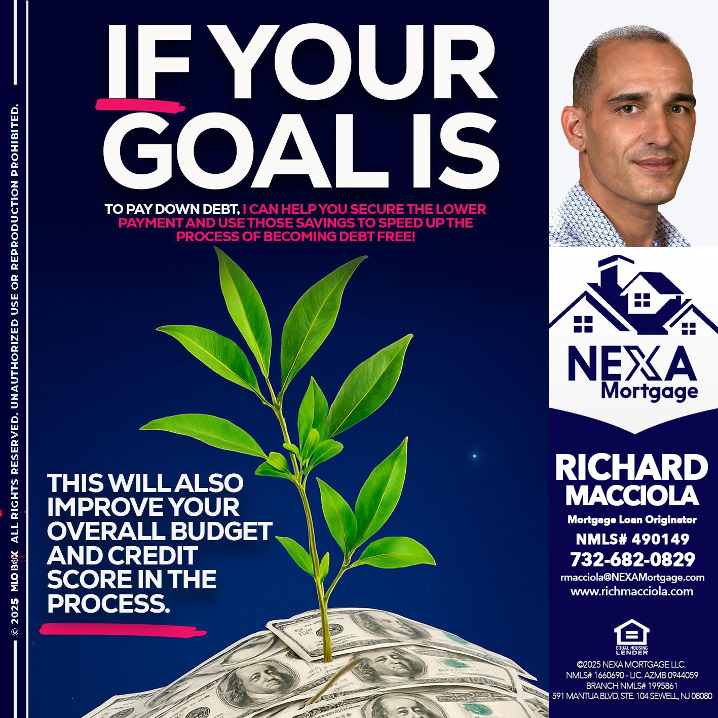 if your goal is - Richard Macciola -Mortgage Loan Originator