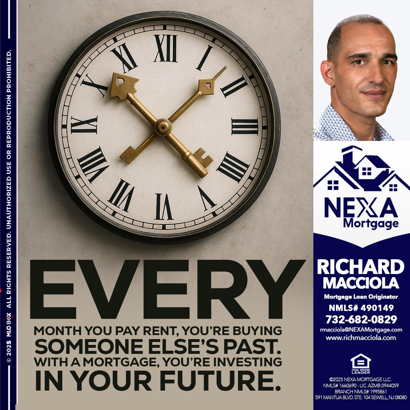 EVERY MONTH - Richard Macciola -Mortgage Loan Originator