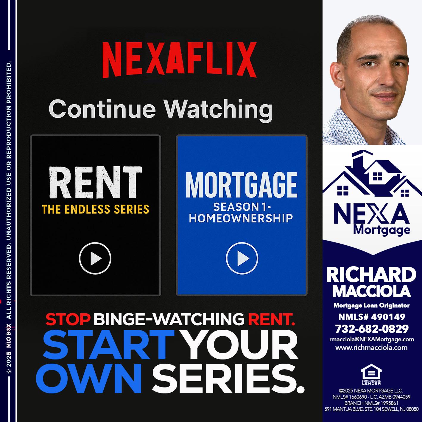 NEXAFLIX - Richard Macciola -Mortgage Loan Originator