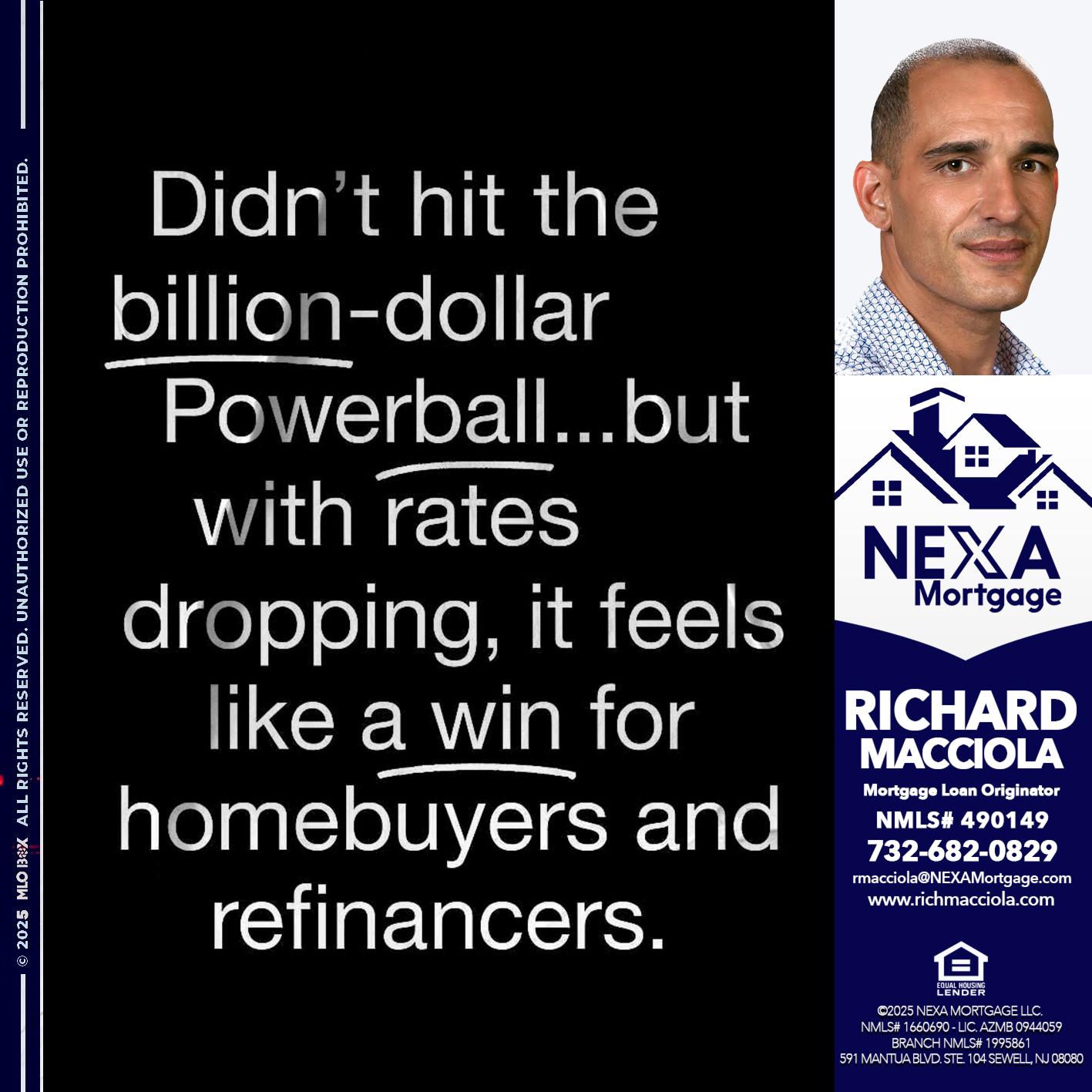 DIDNT HIT - Richard Macciola -Mortgage Loan Originator