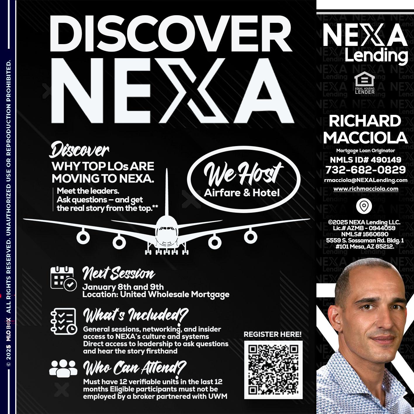 DISCOVER NEXA - Richard Macciola -Mortgage Loan Originator