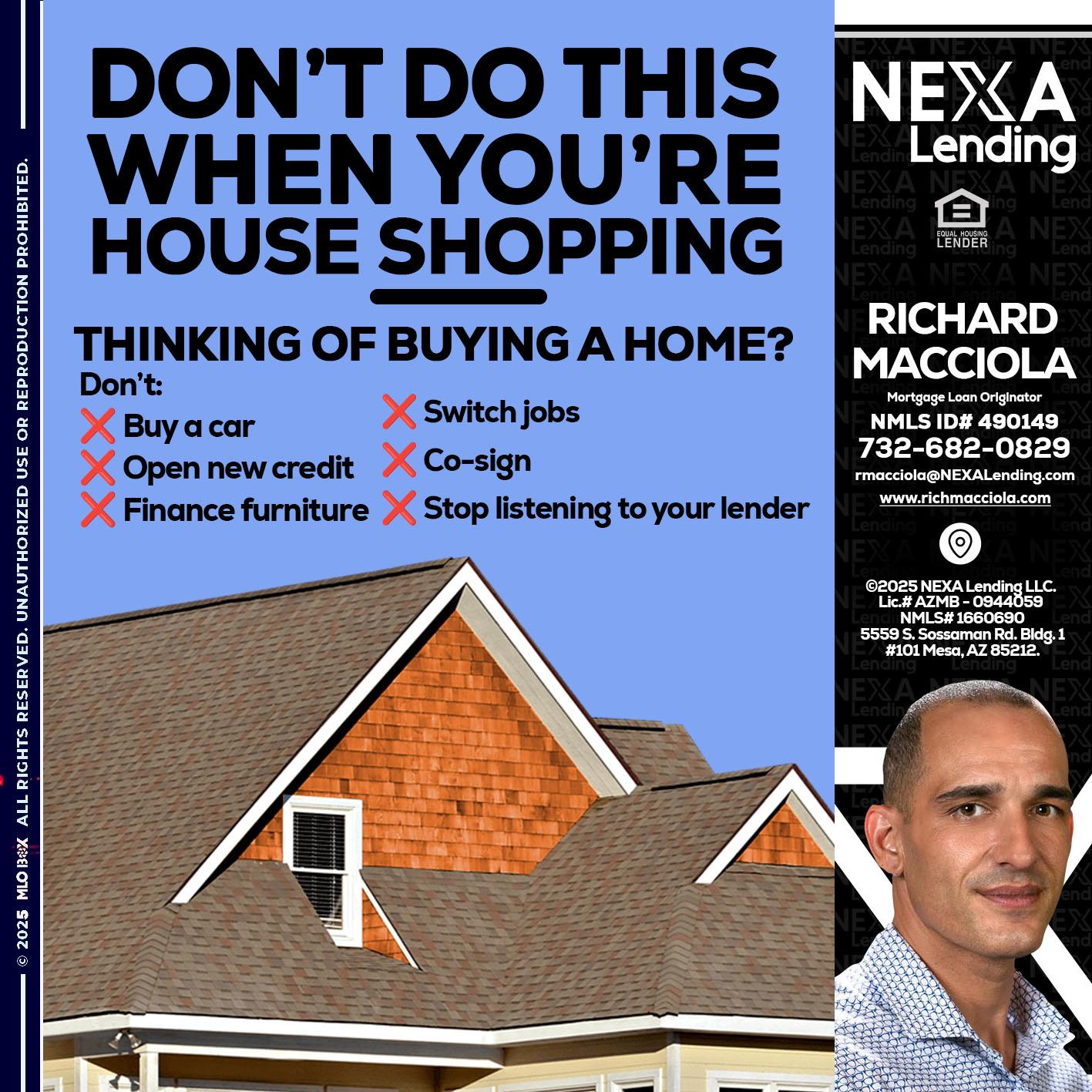 DONT DO THIS - Richard Macciola -Mortgage Loan Originator