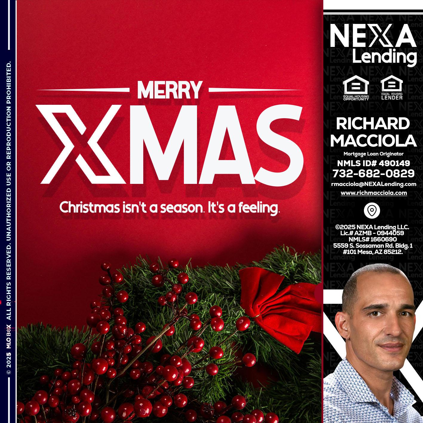 merry xmas - Richard Macciola -Mortgage Loan Originator