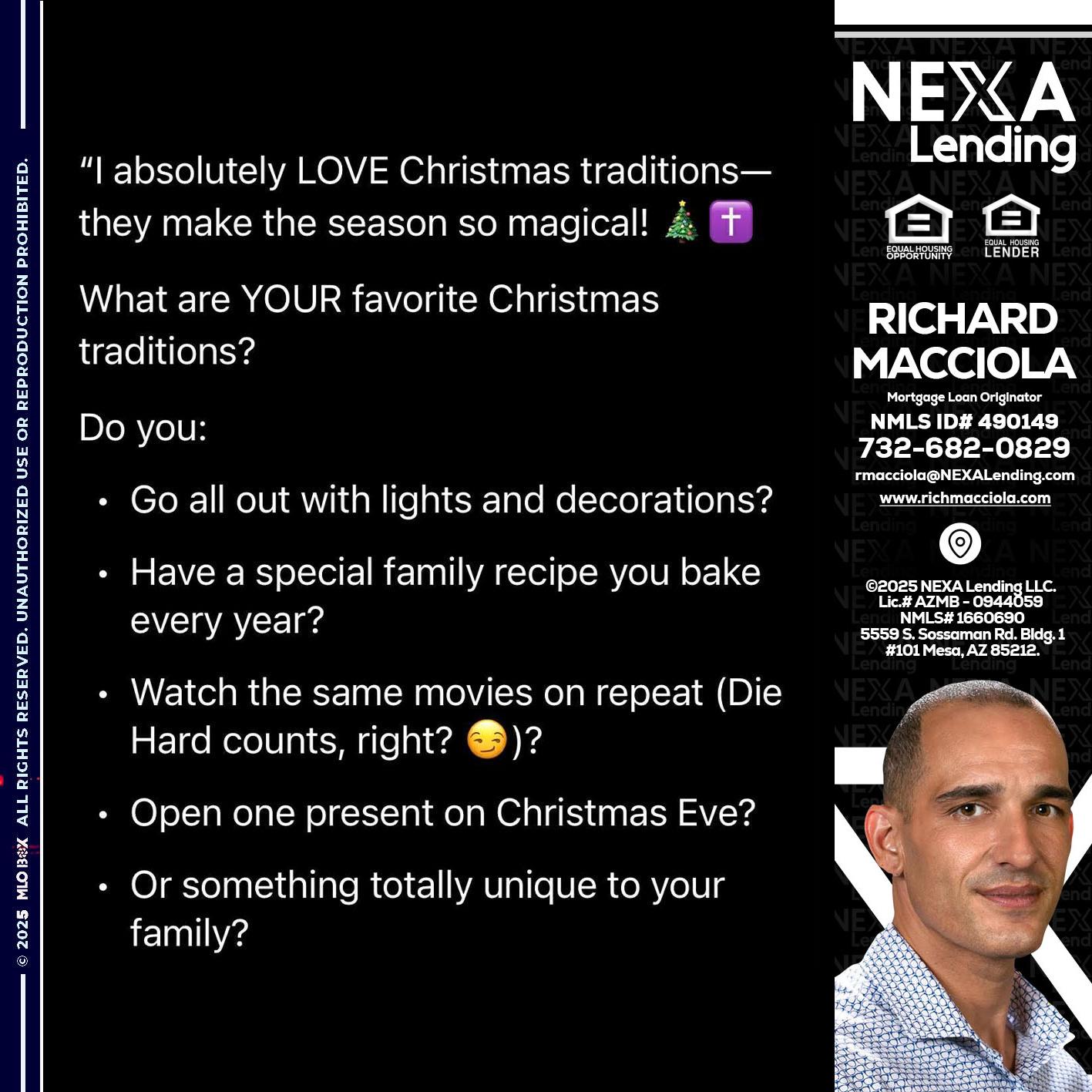 I love christmas - Richard Macciola -Mortgage Loan Originator