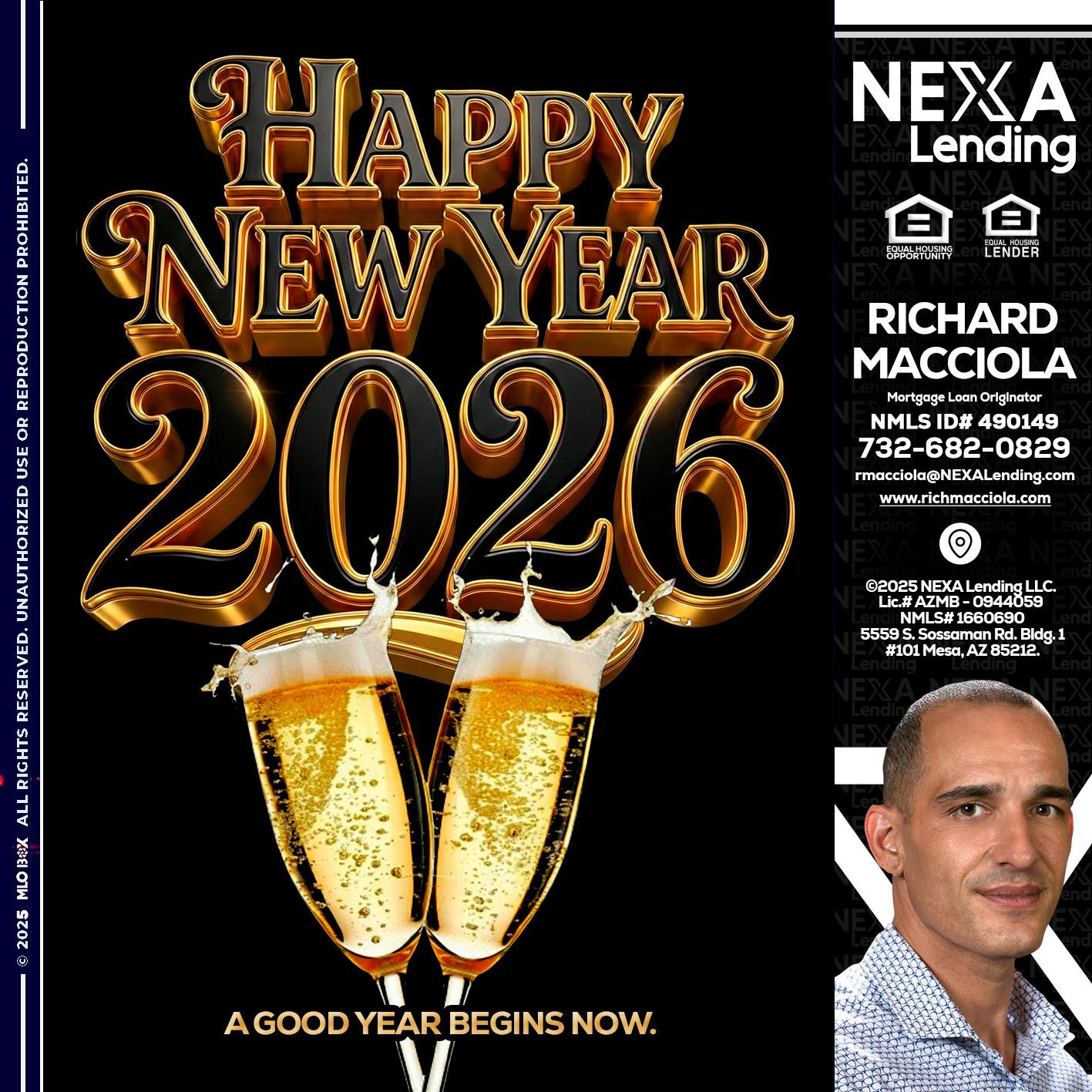 happy new year 2026 - Richard Macciola -Mortgage Loan Originator