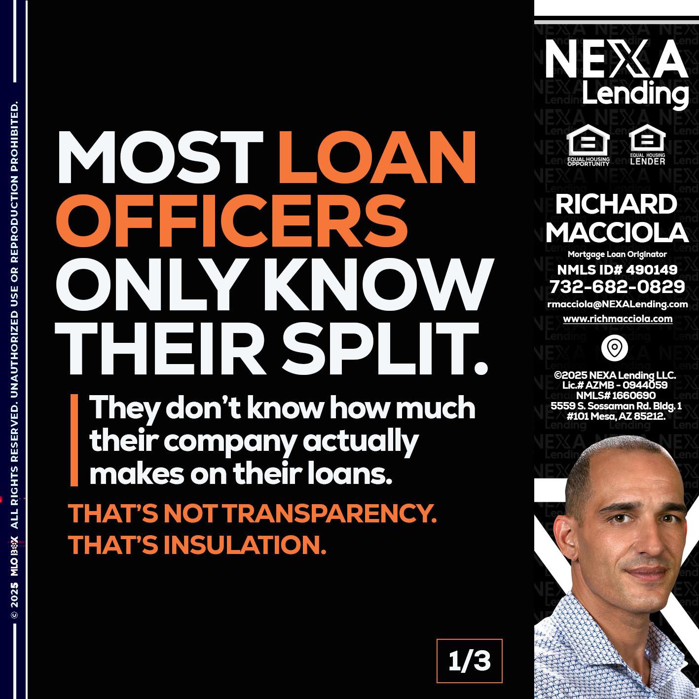 1 OF 3 - Richard Macciola -Mortgage Loan Originator