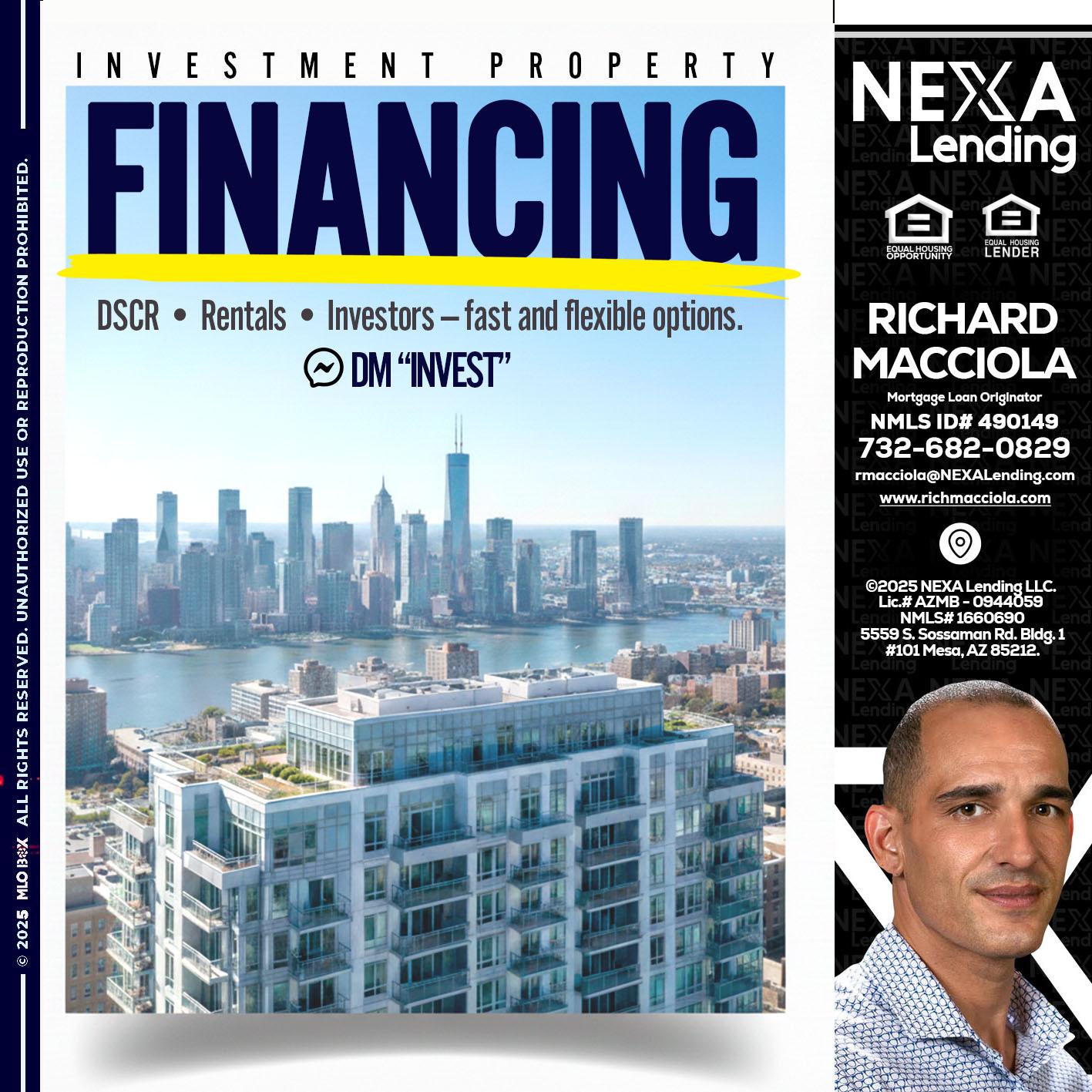 FINANCING - Richard Macciola -Mortgage Loan Originator