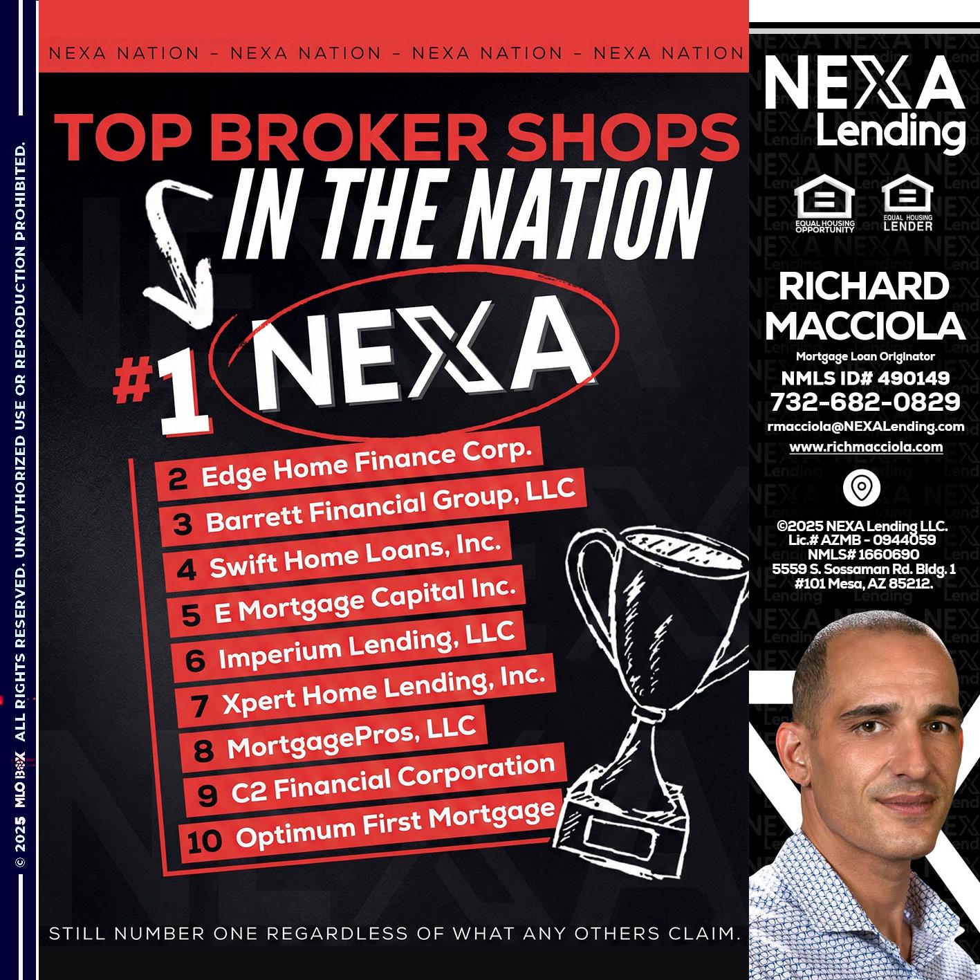 top broker - Richard Macciola -Mortgage Loan Originator