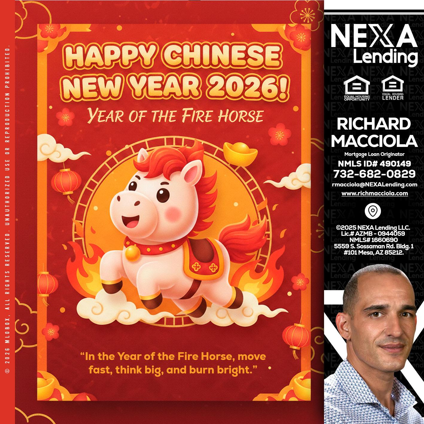 happy Chinese new year - Richard Macciola -Mortgage Loan Originator