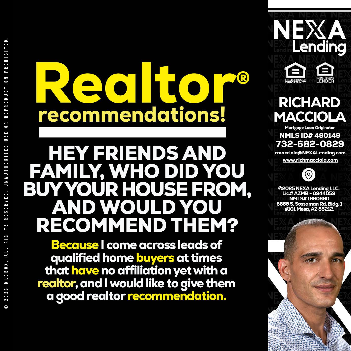 REALTOR - Richard Macciola -Mortgage Loan Originator