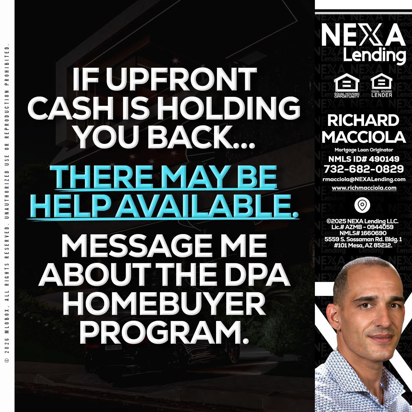 IF UPFRONT - Richard Macciola -Mortgage Loan Originator