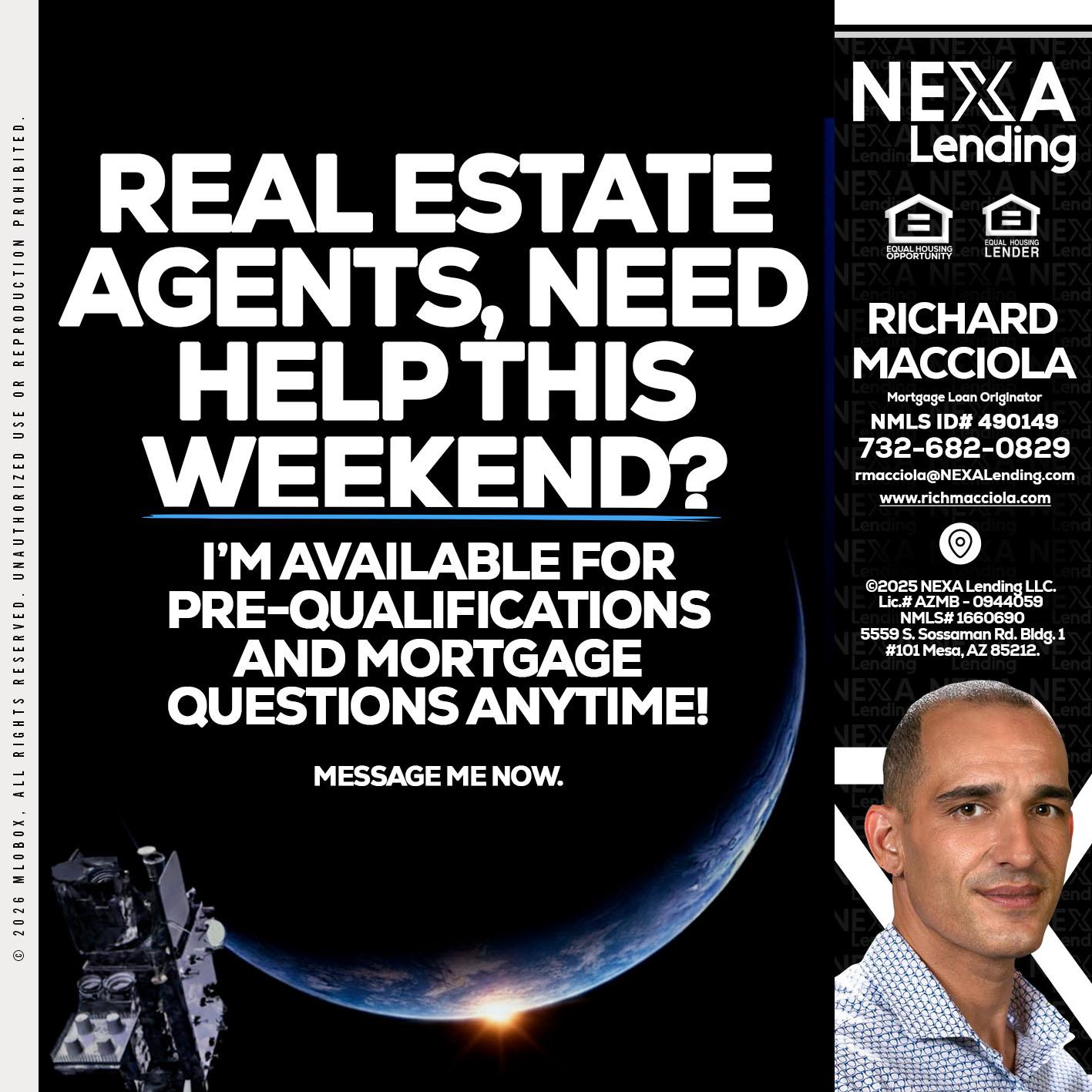 REAL ESTATE AGENTS - Richard Macciola -Mortgage Loan Originator