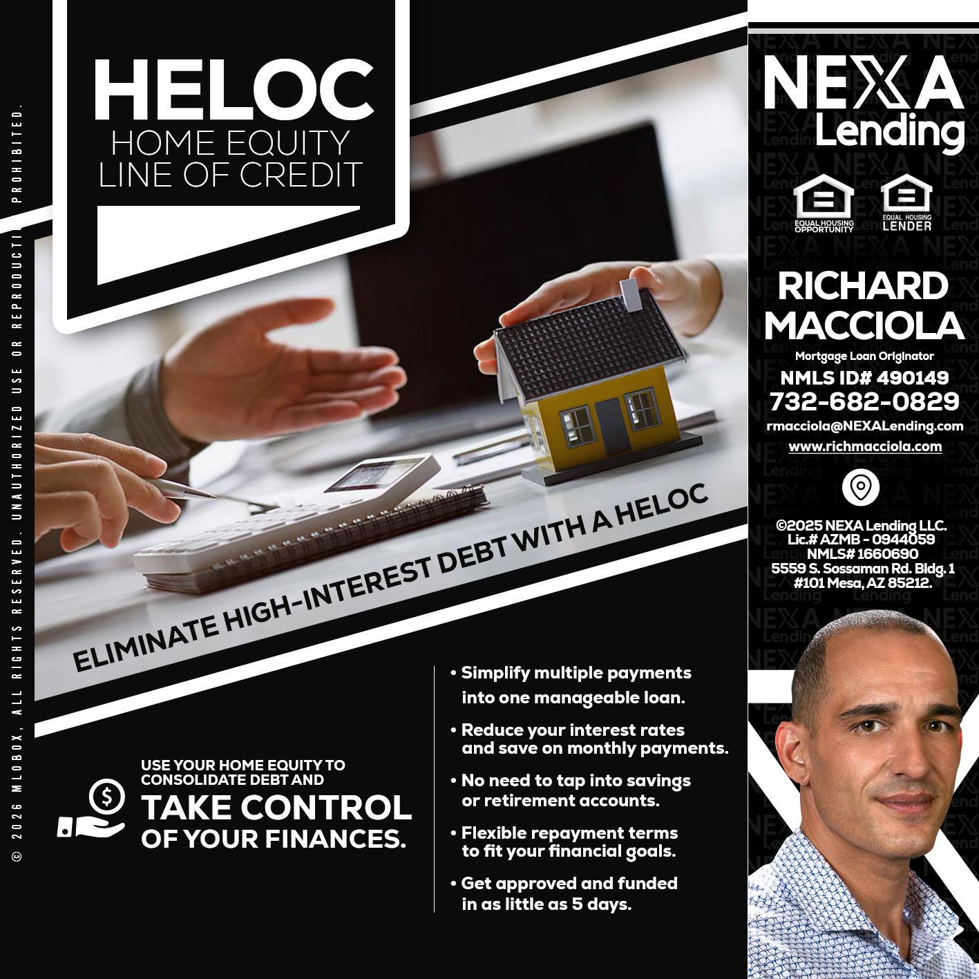 HELOC - Richard Macciola -Mortgage Loan Originator