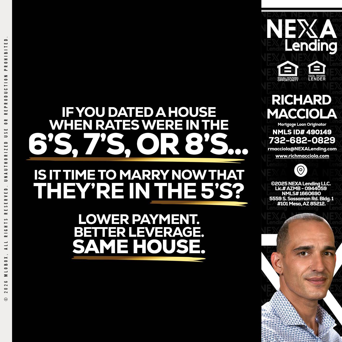 if you dated a house - Richard Macciola -Mortgage Loan Originator