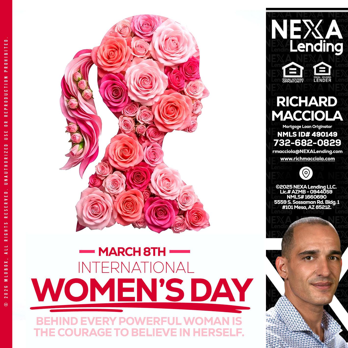 MARCH 8TH - Richard Macciola -Mortgage Loan Originator