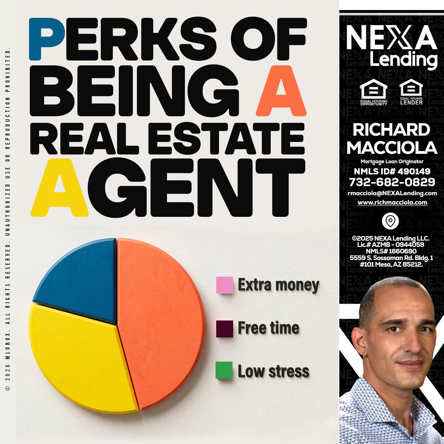 PERKS OF BEING - Richard Macciola -Mortgage Loan Originator