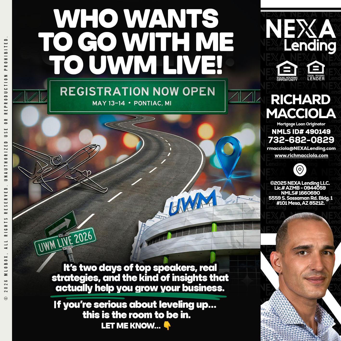 WHO WANTS - Richard Macciola -Mortgage Loan Originator