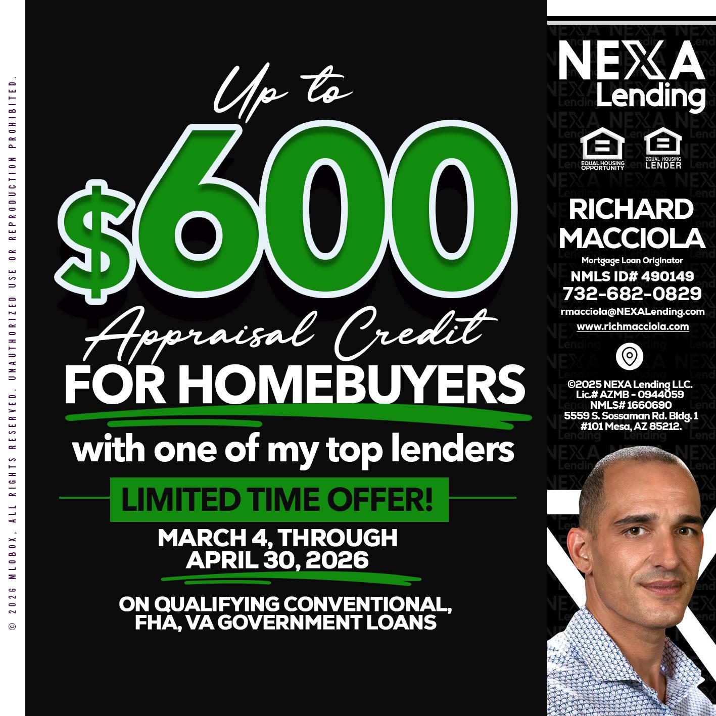 UP TO 600 - Richard Macciola -Mortgage Loan Originator
