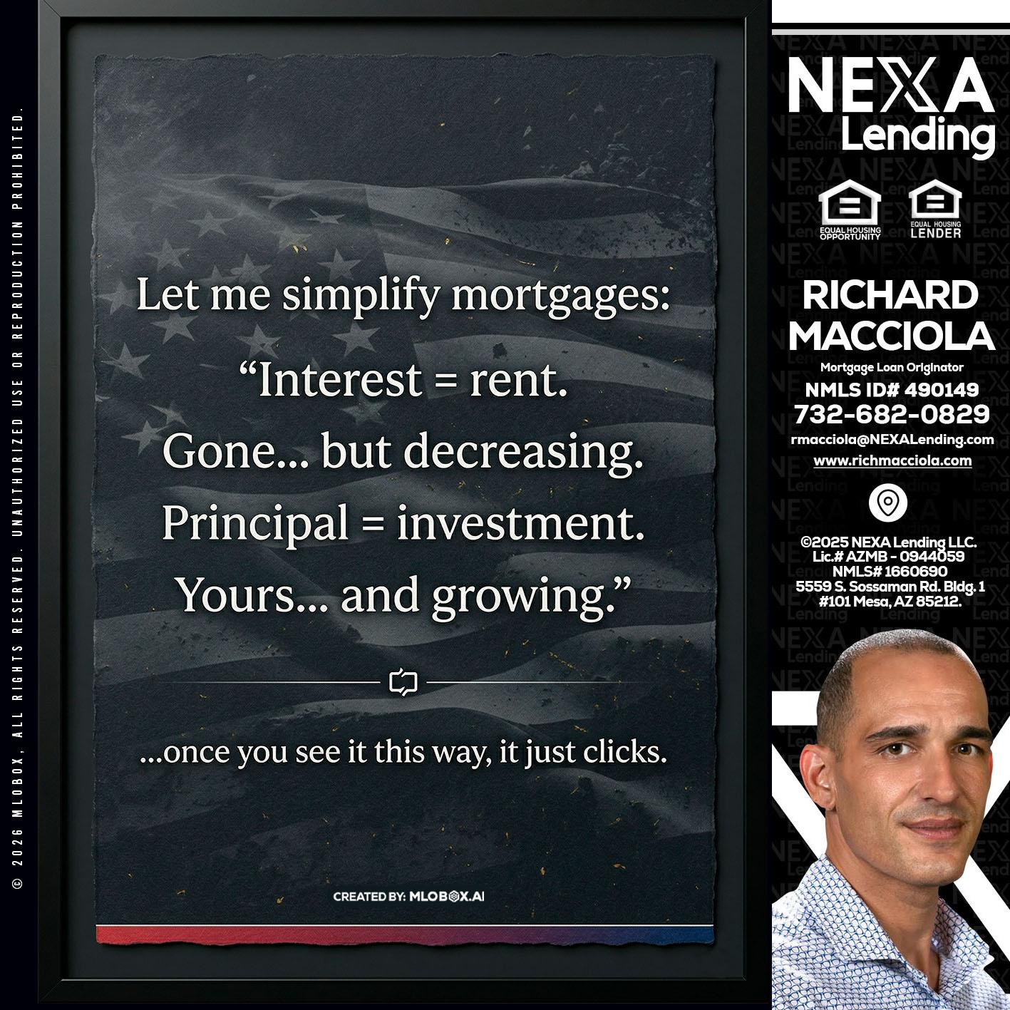 LET ME SIMPLIFY - Richard Macciola -Mortgage Loan Originator