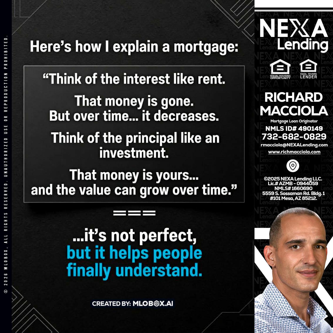 HERES NOW - Richard Macciola -Mortgage Loan Originator