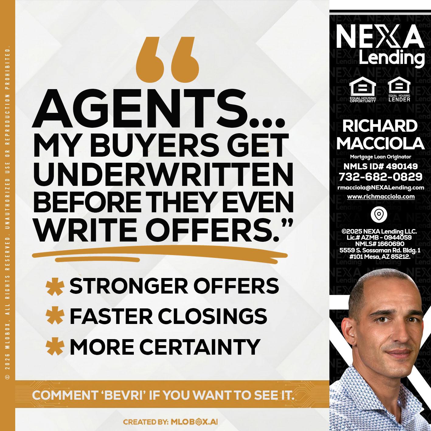 agents - Richard Macciola -Mortgage Loan Originator