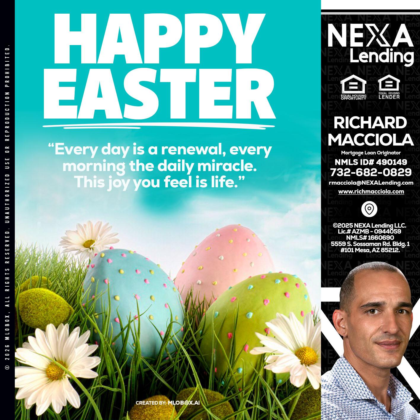 happy easter - Richard Macciola -Mortgage Loan Originator