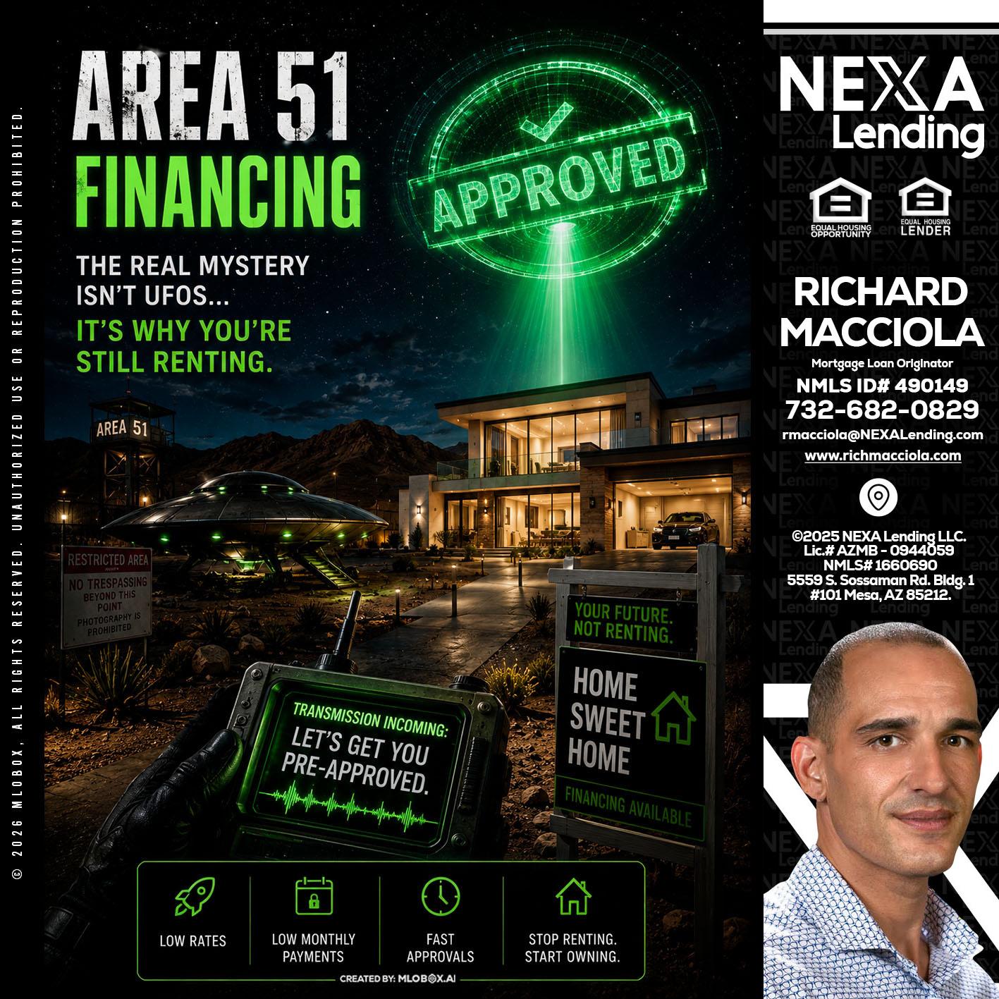 AREA 51 - Richard Macciola -Mortgage Loan Originator