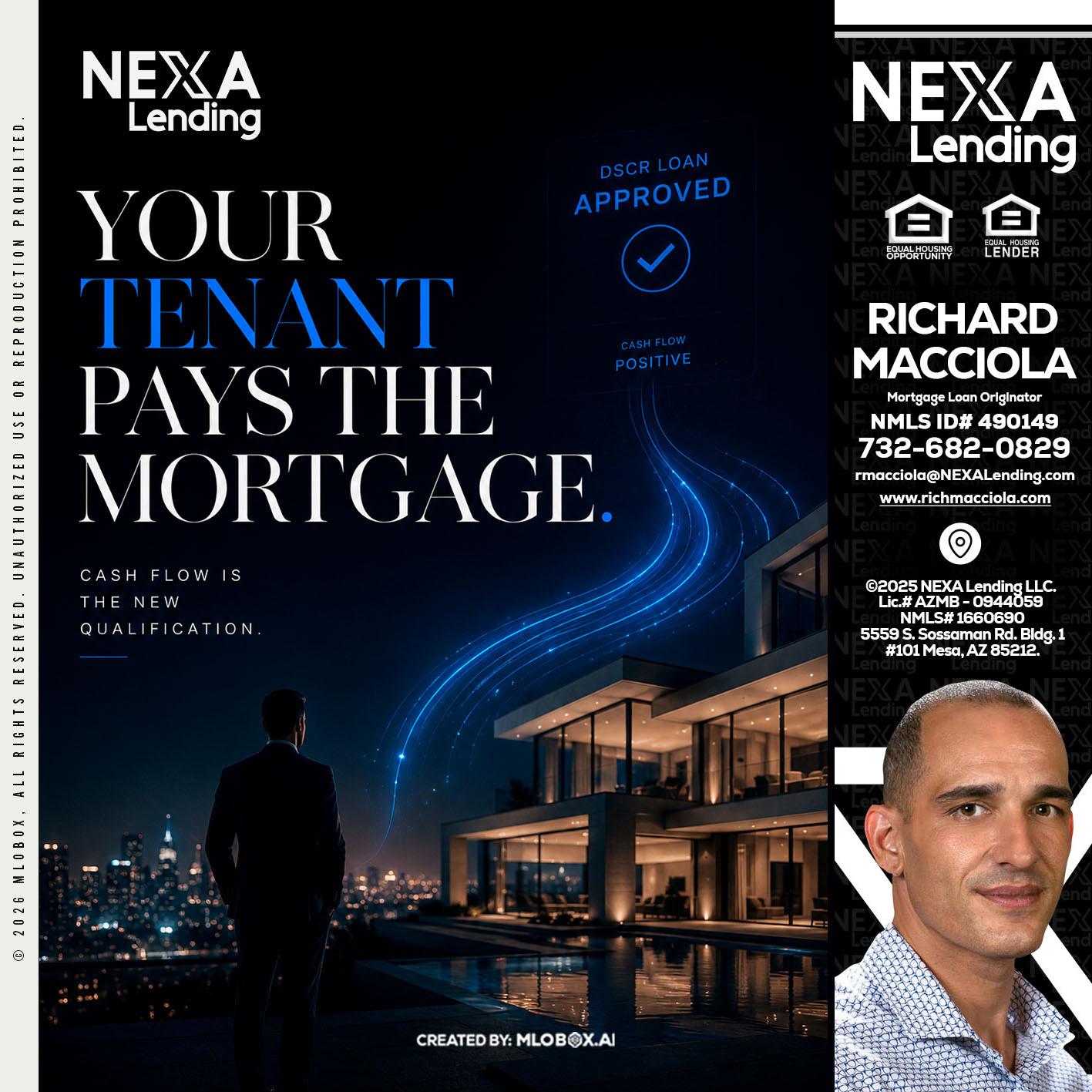 DSCR LOANS - Richard Macciola -Mortgage Loan Originator