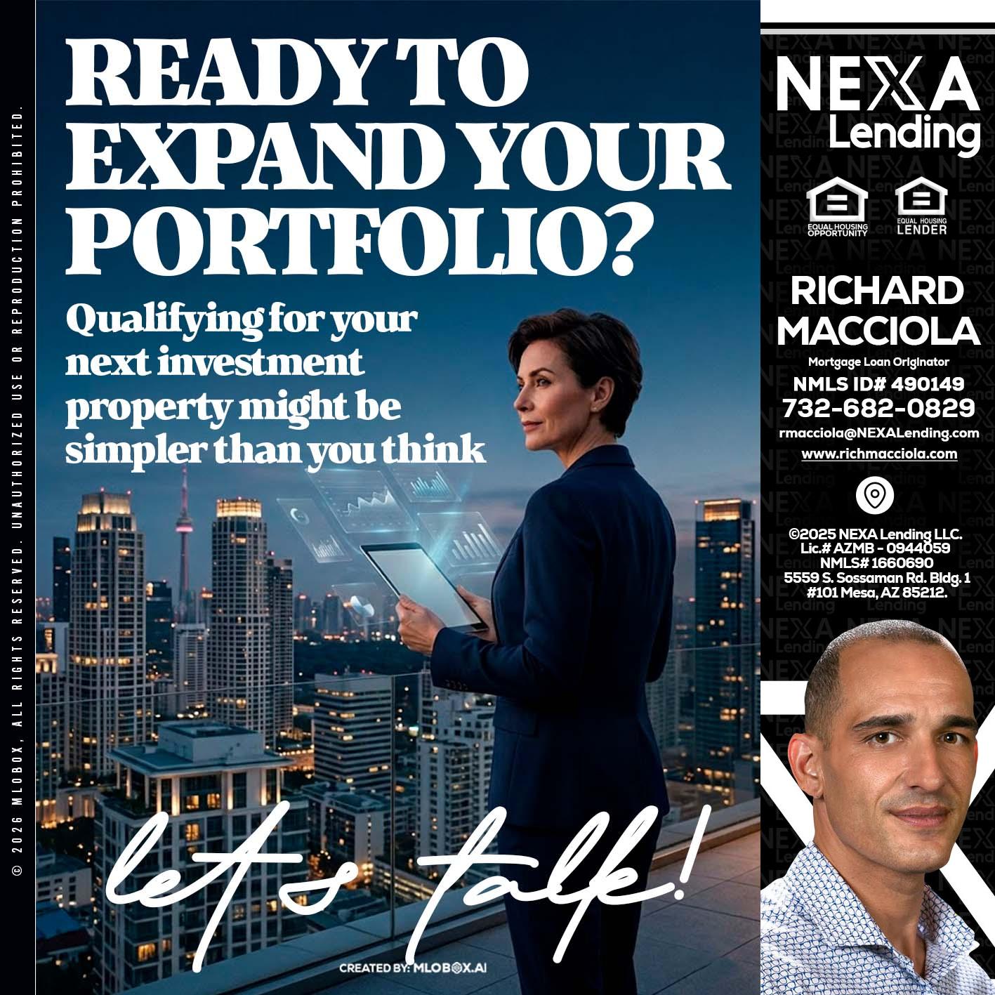 READY TO EXPAND - Richard Macciola -Mortgage Loan Originator