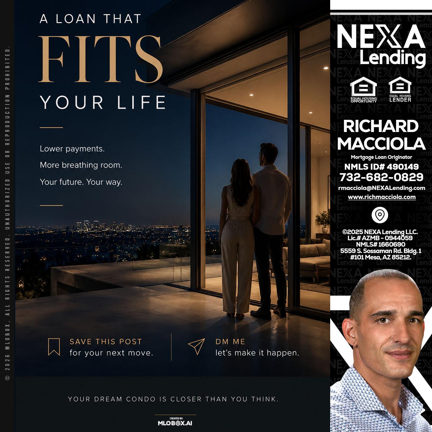 LOANS THAT FIT - Richard Macciola -Mortgage Loan Originator