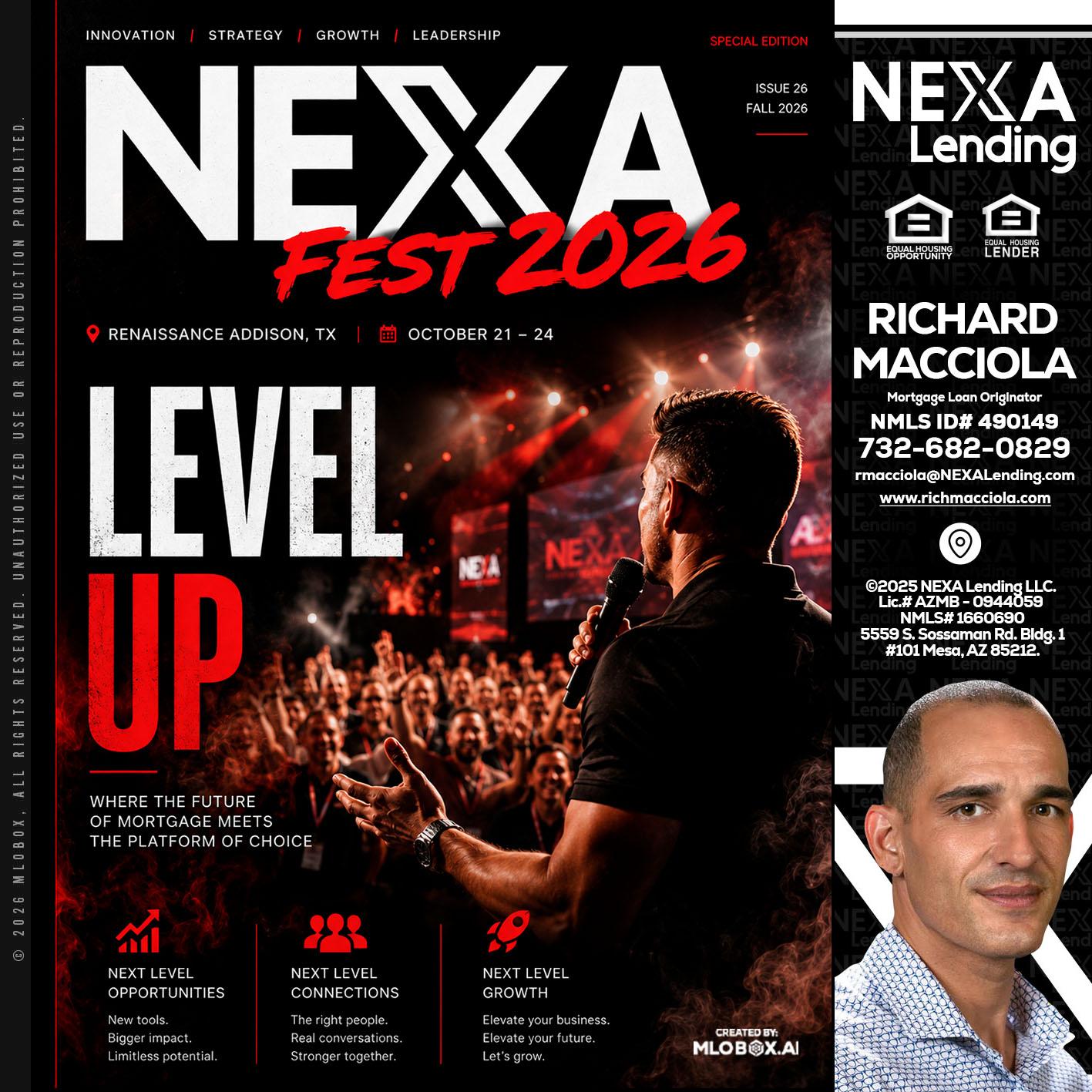 NEXA FEST 2026 - Richard Macciola -Mortgage Loan Originator