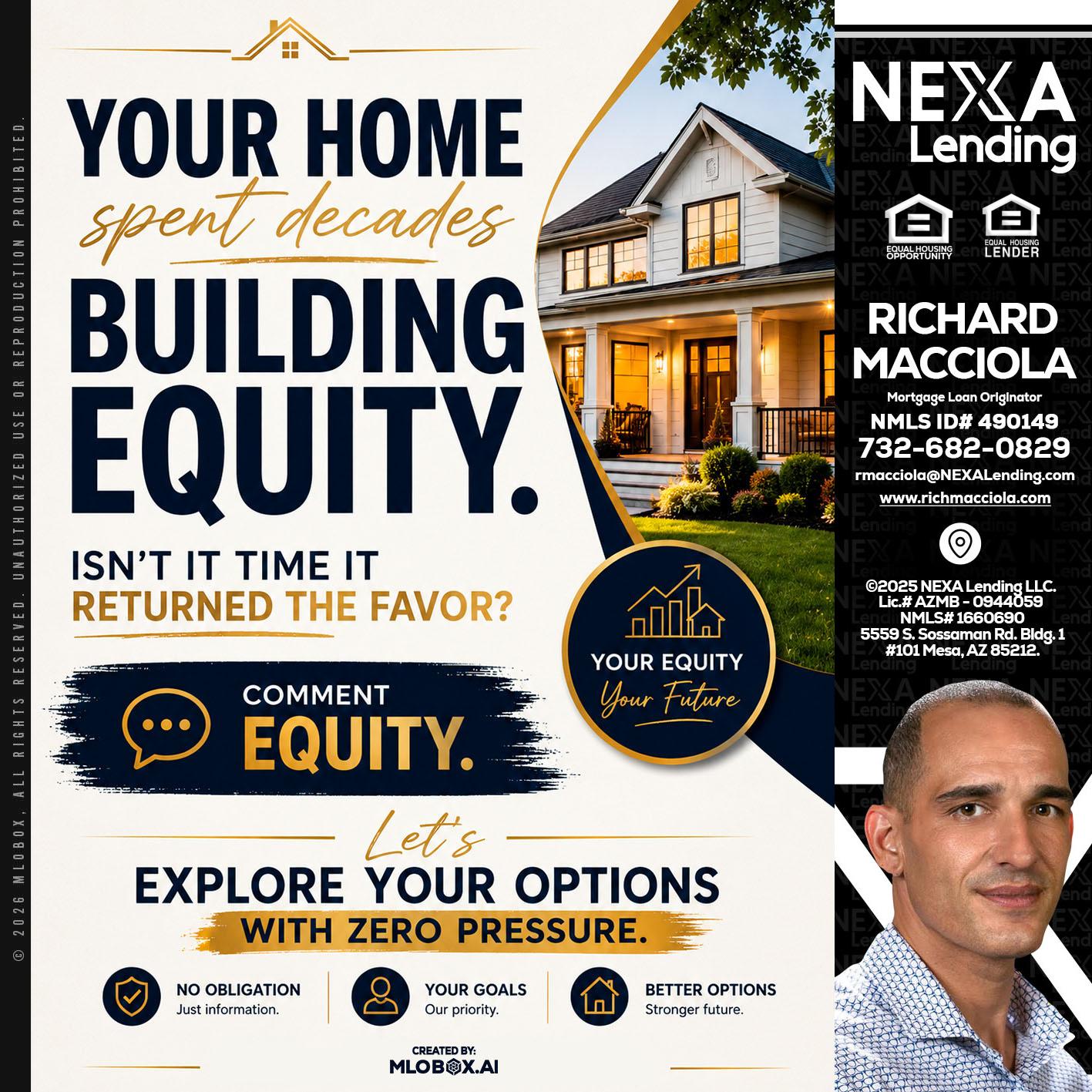 building equity - Richard Macciola -Mortgage Loan Originator