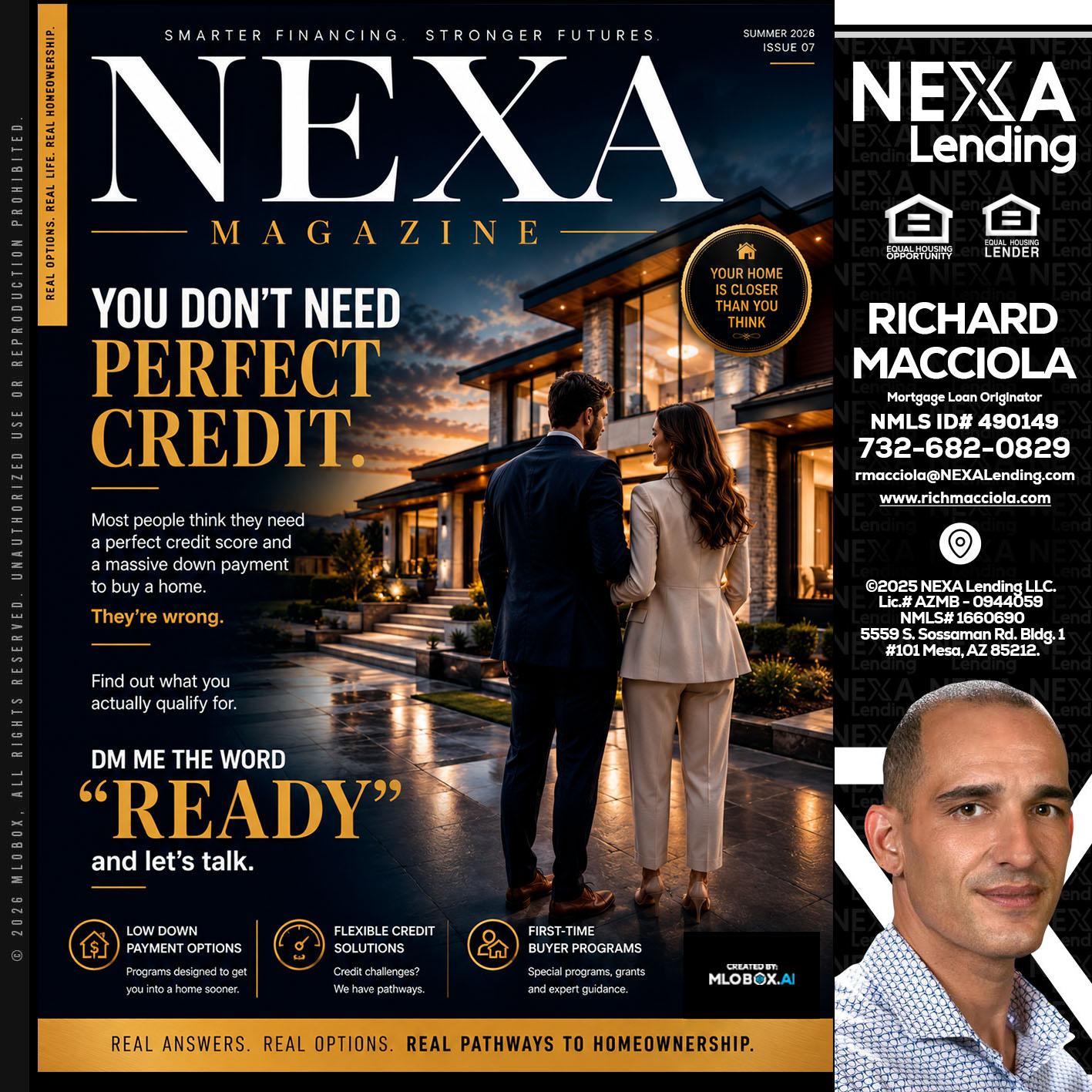 NEXA MAGAZINE - Richard Macciola -Mortgage Loan Originator