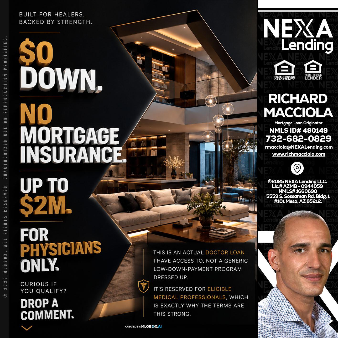 $0 DOWN - Richard Macciola -Mortgage Loan Originator