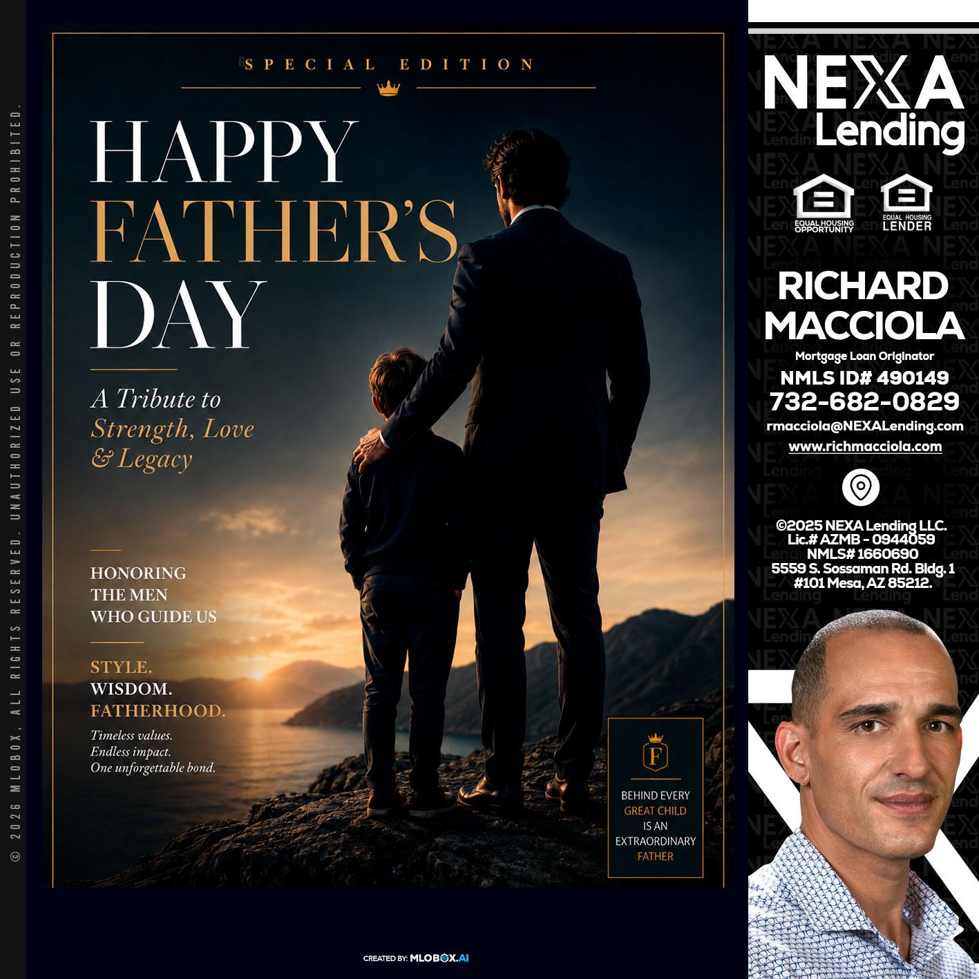 HAPPY FATHERS DAY - Richard Macciola -Mortgage Loan Originator