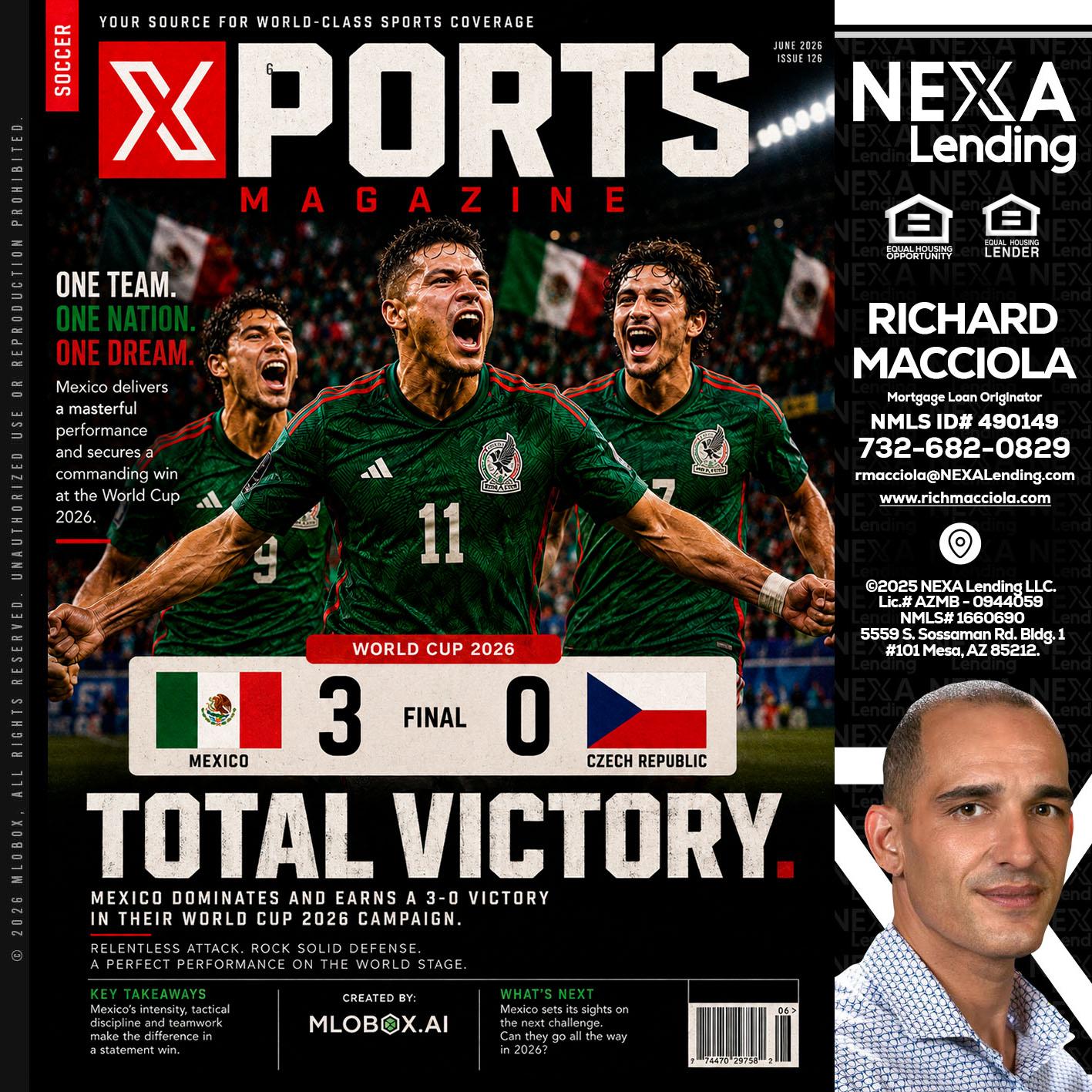 World Cup 2026 MEX 1-0 CZECH - Richard Macciola -Mortgage Loan Originator