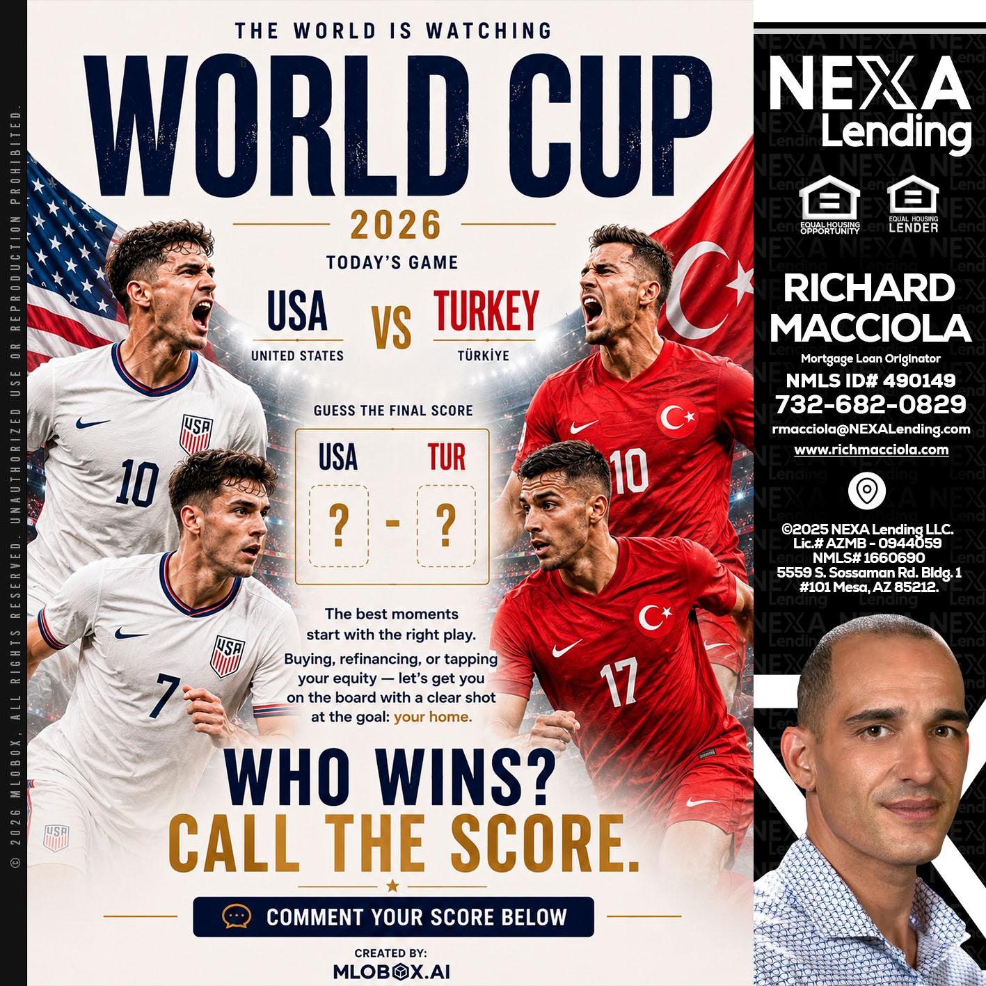 WHOS GONNA WIN? - Richard Macciola -Mortgage Loan Originator