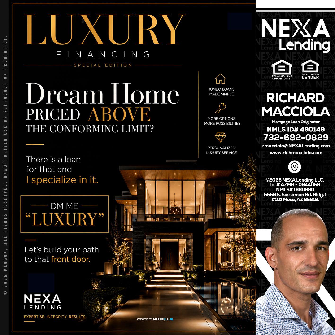 LUXURY - Richard Macciola -Mortgage Loan Originator