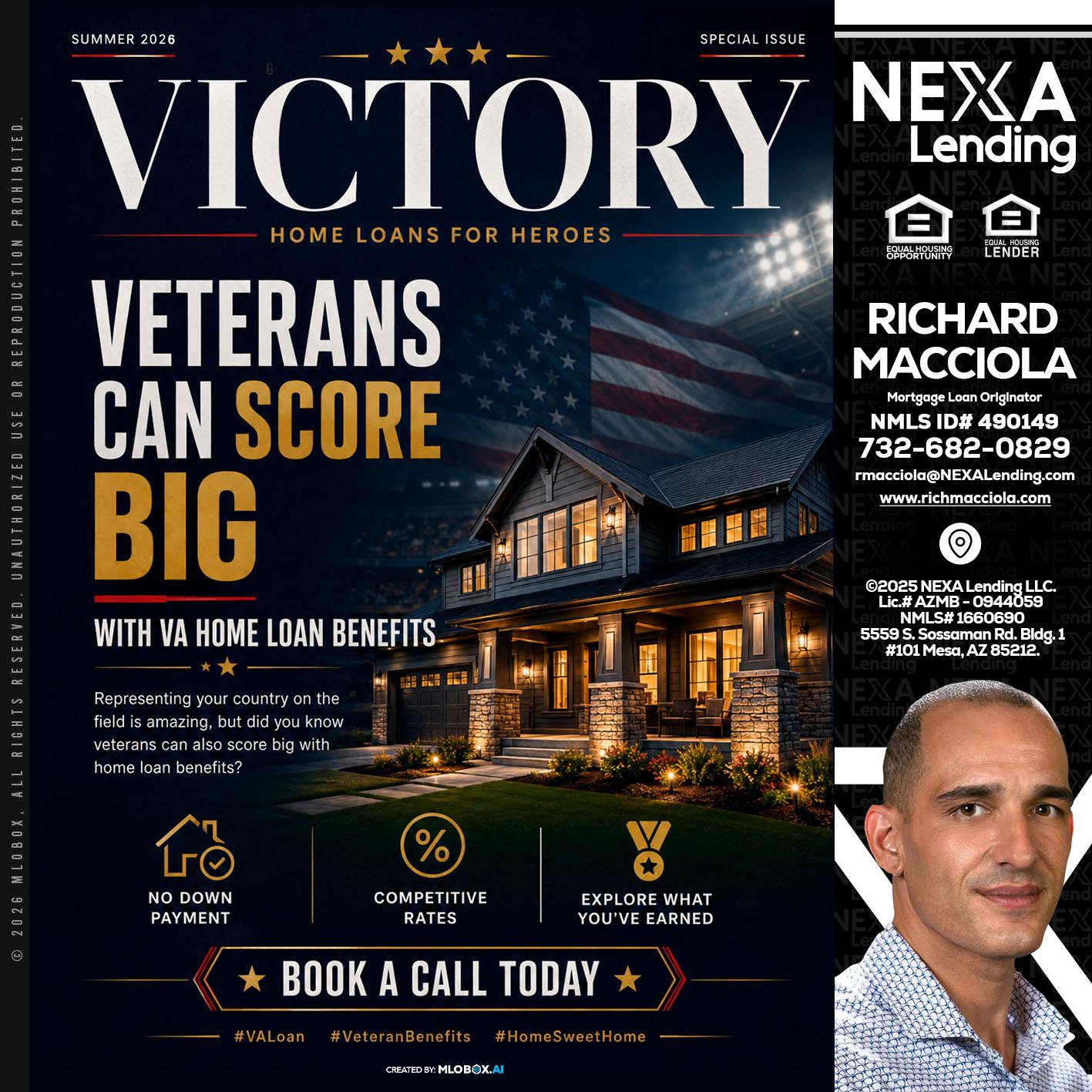 VICTORY - Richard Macciola -Mortgage Loan Originator