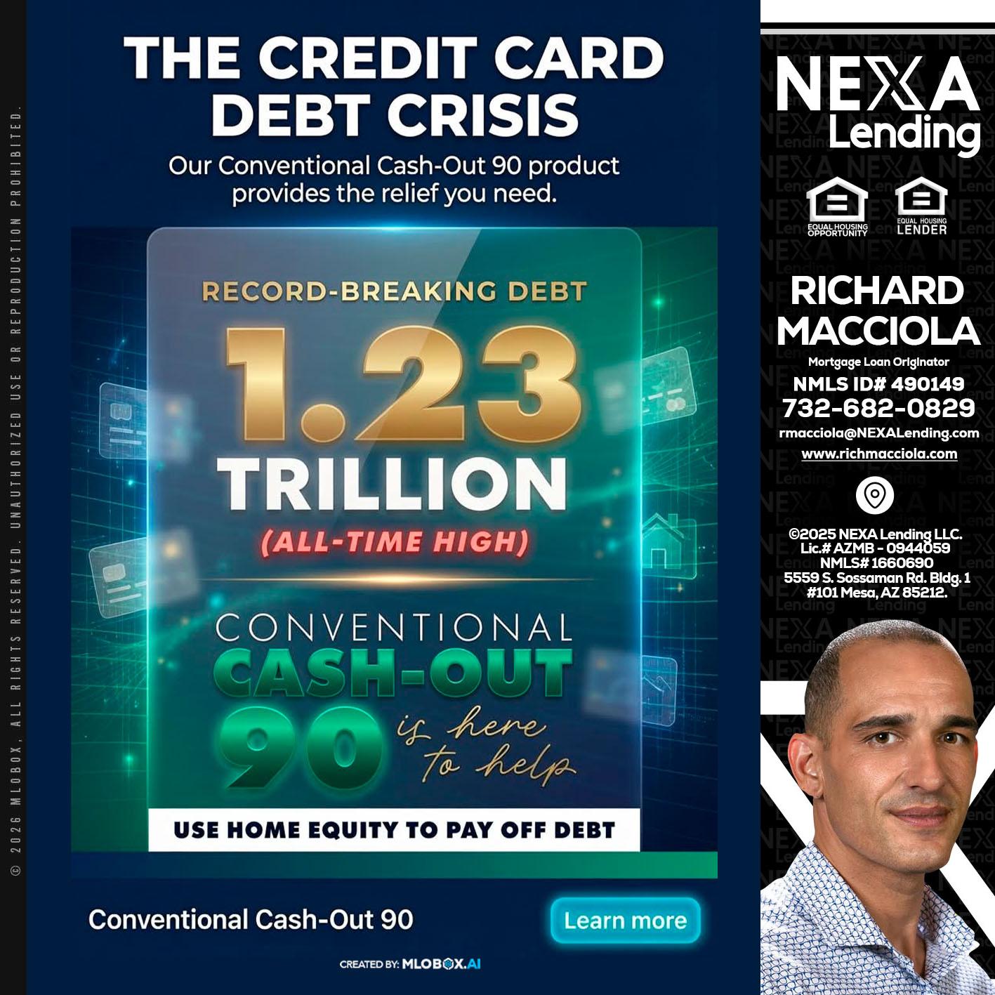 THE CREDIT CARD - Richard Macciola -Mortgage Loan Originator