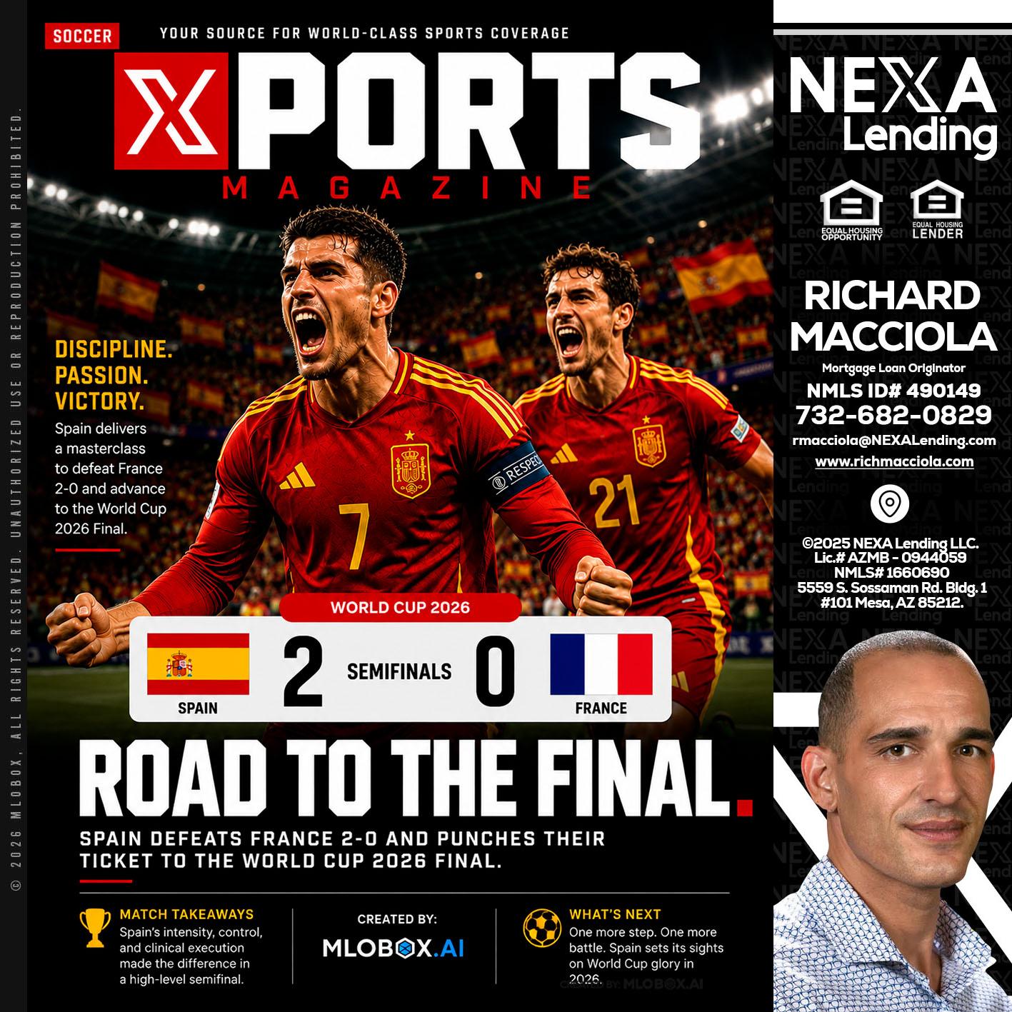 XPORTS WORLD CUP 2026 - Richard Macciola -Mortgage Loan Originator