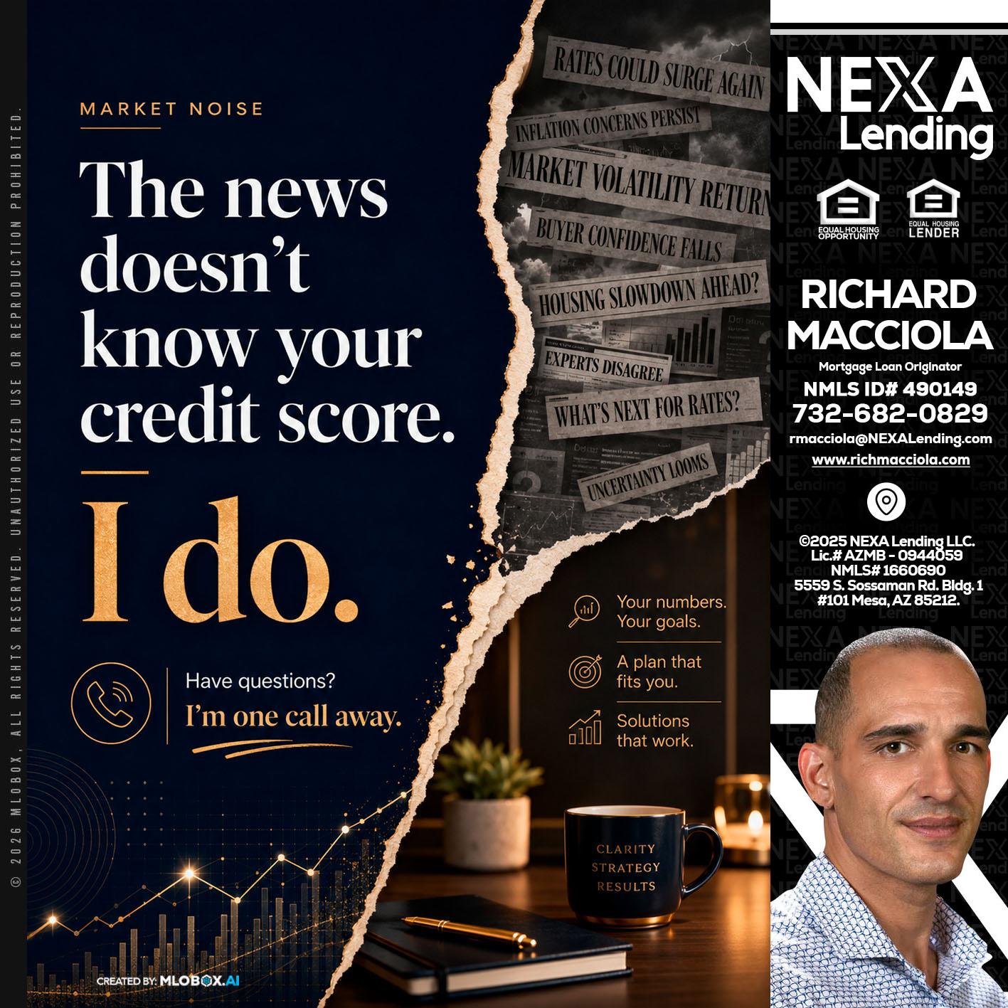 MARKET NOISE - Richard Macciola -Mortgage Loan Originator
